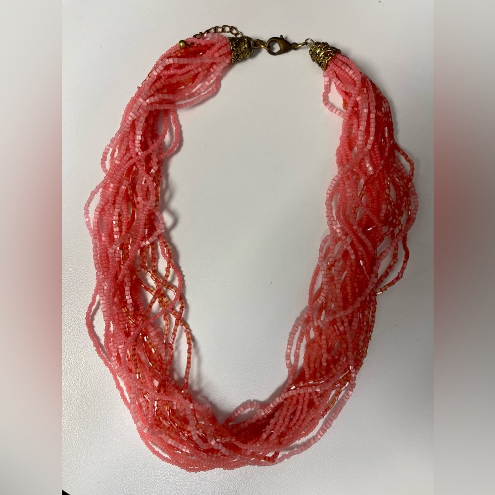 Coral multi seed beads strand’s necklace by Chicos